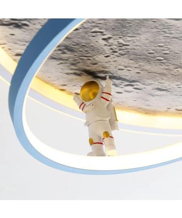 Ruirfh LED Cartoon Ceiling Lamp for Kids - Moon Astronaut Design with Remote Control & Dimming - Perfect for Baby Room Library & Living Room Decoration - Buy Online on GoSupps.com