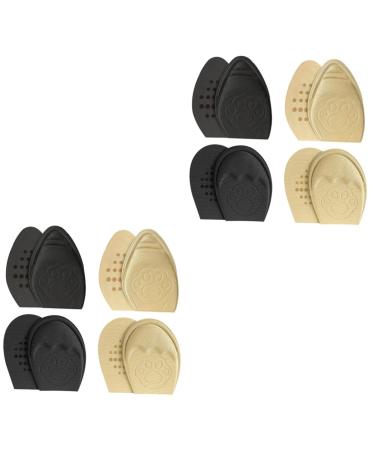 NOLITOY 8 Pairs Forefoot Half Size Pad Shoe Adhesive Pads Bunion Toe Relief Forefoot Cushions Neuroma Pads of Foot Metatarsal Shoe Insole Men and Women Knitted Fabric Front Feet Foot Pads