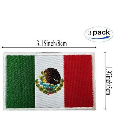3Pack Mexico Flag Patch Mexican Flags Patchs  Mexico Tactical Flag Embroidery Patch with  for Hats  Tactical Bags  Jackets  Clothes Patch Team Military Patch - Buy Online on GoSupps.com