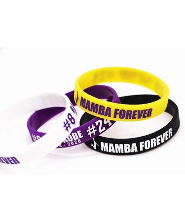 Ouideesain RIP Memorial Bracelet Basketball Silicone Wristbands - Pack of 6 [Six Colors] - Buy Online on GoSupps.com