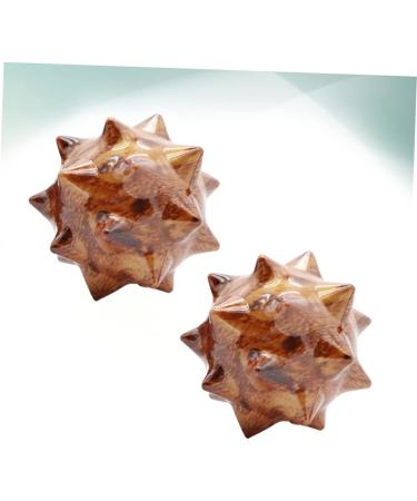 Frcolor Massage Ball - Lacrosse Acupressure & Trigger Point Roller for Deep Tissue Relief | Yoga & Muscle Massage Device (5x5cm Brown) - Buy Online on GoSupps.com