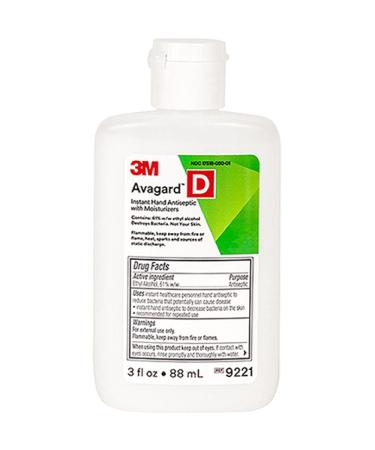 3M Avagard D Instant Hand Sanitizer with Moisturizers (61% w/w ethyl alcohol) 9221 3 oz. each