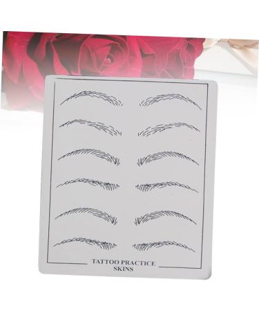  Beatifufu Realistic Eyebrow Training Skin 6 Pieces Double Sided For Microblading Training Artistic Development - Buy Online on GoSupps.com