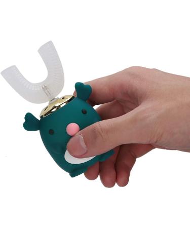 FILFEEL Kids Electric Toothbrush - Sonic Whitening Toothbrush for Children with Blue Light, U-Shaped Silicone Brush Head, IPX7 Waterproof - Green (2-6 Years Old) - Buy Online on GoSupps.com