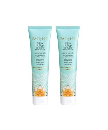 Pacifica Beauty Complete Face Wash Gentle Daily Facial Cleanser for All Skin Types Removes Makeup Oil & Dirt Sea Foam 5 oz 2 Pack - Buy Online on GoSupps.com