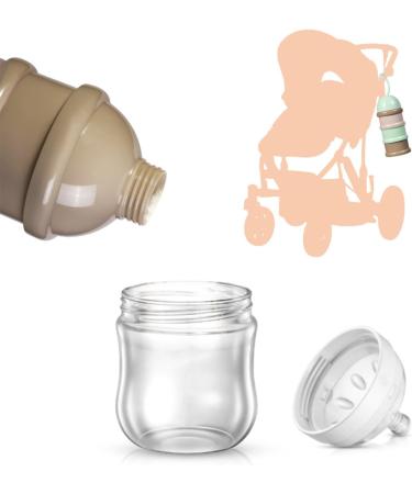 2pcs Liwein Milk Powder Dispenser Pot for Travel Feeding - Brown+Pink - Buy Online on GoSupps.com