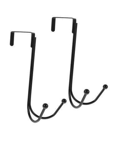TOPPERFUN 4 Pcs Hangers Hat Hooks Hat Hanger Metal Clothes Rack Organizer Hooks Back Mount Door Hanger 20X11X13.5CMx2pcs Blackx2pcs