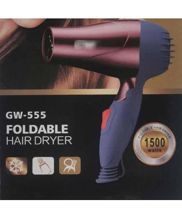 1500W Power Ionic Hair Dryer Professional Portable Travel Fast Drying Hair Lightweight Quiet Blow Dryer Hot/Cold DC Motor Compact Dry Hair Hairdryer Foldable Protect Hair for Home Men and Women A - Buy Online on GoSupps.com