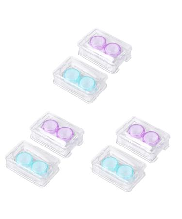 JECOMPRIS Accessories 6 STK mini containers for colored contact lenses carrying bag for contact lenses case lens container container contact lens container tweezers invisible mirror box
