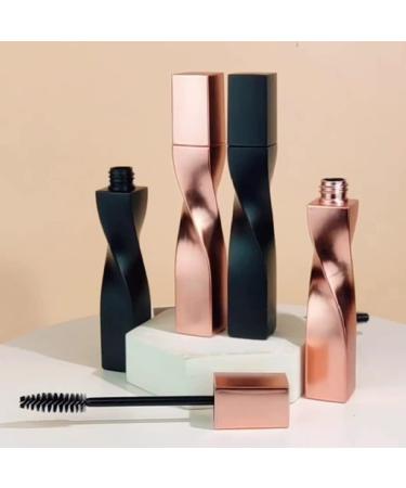 KALLORY 4pcs Eyelash Brush Empty Tube Lash Applicator Mascara Tube Plastic Bulk To Rotate Lipstick Tube Rose Gold - Buy Online on GoSupps.com