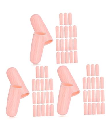 FOMIYES 30 Pairs Finger Protection Gel Fingertip Sleeves Finger Cots Finger Gloves Fingertip Protectors Finger Protectors Finger Sleeves Covers Fingertip Gloves Functional Finger Sleeves
