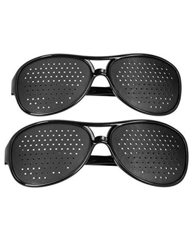 Keenso Pinhole Glasses Vision Correction Glasses PC Glasses for Myopia Glasses for Anti-Fatigue One Size