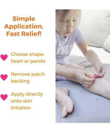 EmBeba Natural Soothing Rash Patch for Itchy Skin & Bug Bite Relief | Anti-Itch Gel Patches for Kids with Sensitive Skin (Heart 9 Patches) - Buy Online on GoSupps.com