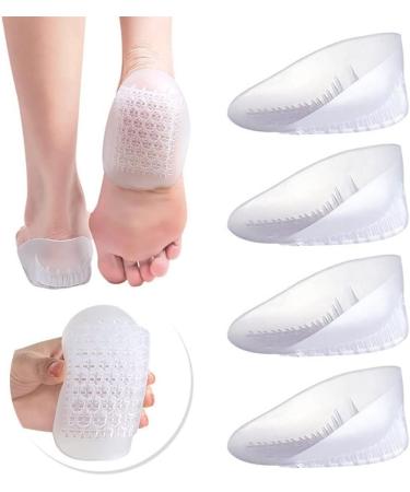 Buy Shoe Heel Cushion Pads for Plantar Fasciitis & Heel Blister Prevention - SEBS Shock Absorption Transparent & Breathable Lift - Small Size - Buy Online on GoSupps.com