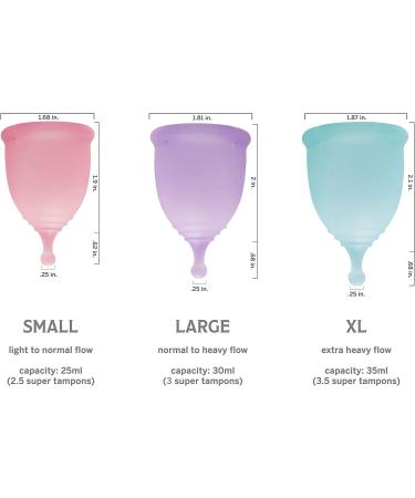 Pixie Cup 2 Soft Menstrual Cups - Ranked 1 for Most Comfortable Reusable Period Cup - Buy One We Give One - Includes Ebook Guide Wipes Lube & Storage Bag - Tampon and Pad Alternative 1 count (Pack of 2) - Buy Online on GoSupps.com