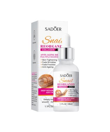 Snail Recombination Collagen Serum Snail Mucin Power Repairing Essence Niacinamide Hyaluronic Collagen Serum Snail Secretion Filtrate Face Serum For Hydrating Dark Spot Wrinkle Care (1PCS)