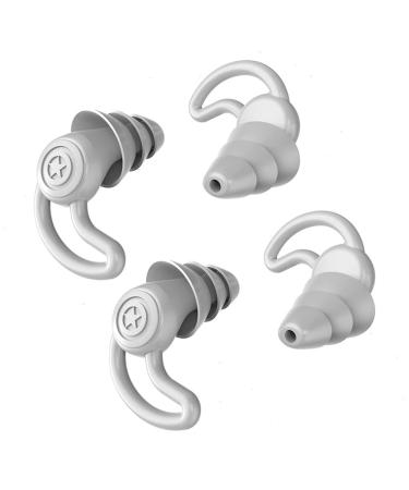 2 Pairs Ear Plugs for Sleeping Noise Cancelling Ear Plugs for 40 dB Noise Reduction Reusable Noise Block Earplugs Loop Earplugs for Travel Library Concert Swimming