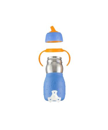 Kid Basix Safe Sippy Stainless Steel Cup - Round Spout, BPA Free, 11 oz - Blue | Dishwasher Safe for Babies/Toddlers on-the-go - Buy Online on GoSupps.com