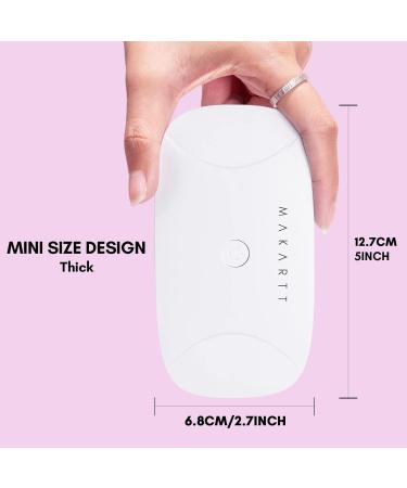Makartt 8W LED Mini Nail Lamp | UV Nail Dryer with Timer and USB | Gel Nail Polish Light for Travel | White - Buy Online on GoSupps.com
