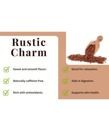 Majestic Tea_ RUSTIC CHARM | Pure Red Rooibos Naturally Caffeine Free_ Tea (FOR GOOD SLEEP) _100% Natural Ingredient| Non GMO (Pyramid Tea Bags 50 Count). - Buy Online on GoSupps.com