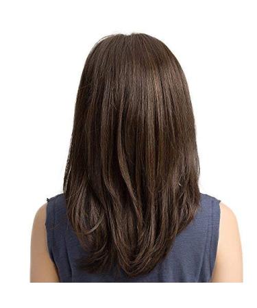 Buy Haircube Dark Brown Wigs for Women - Natural Side Part Ombre Shoulder-Length Smooth Hair Wig 50.8 cm - Shop Now! - Buy Online on GoSupps.com