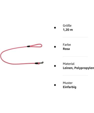 Buy Pink Rope Leash with Hand Loop | 10mm 27 Colors 7 Lengths | International Shipping - Buy Online on GoSupps.com
