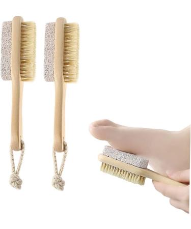 Housoutil Pumice Stone Pumice Feet Scrubber Foot Pumices Foot Dry Skin Brush Pedicures Exfoliating Tool Wooden Handle Exfoliator Remove Dead Skin Foot Stone Heel Bamboo Accessories - Buy Online on GoSupps.com
