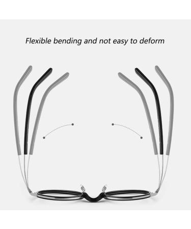 FREAZE RETRO Reading Glasses - Round Stylish Unisex +1.5 +2.5 Blue Light Blocking for Computer Use - Black Color - Buy Online on GoSupps.com