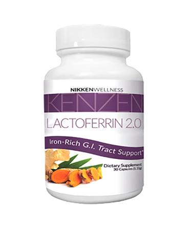 Nikken 1 Lactoferrin 2.0 - 15700 - Natural Probiotic - Health Supplement Helps Digestive Systems - Organic Iron Supplement For Immune System - Anemia Supplement - 30 Capsules