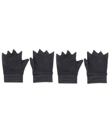 Healvian 2 Pairs Anti Gloves Black Bear Pencil Holder Protective Gloves for Pain Gloves Therapeutic Gloves Computer Gloves Hand Muffs Work Gloves Gloves Fingerless