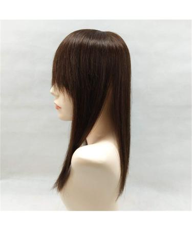 18 Long Straight Bangs Hairpiece for Women | Dark Brown Thinning Hair Solutions - Buy Online on GoSupps.com