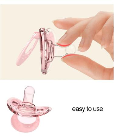 Sunaomni Mam Dummies - Baby Silicone Pacifier for Newborns & Toddlers | Multifunctional Breastfed Baby Supplies | Pink - Buy Online on GoSupps.com