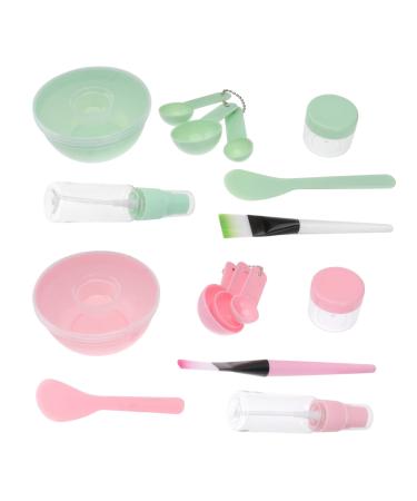 minkissy Spa Bowls for Facials 2 Sets Bowl Set Makeup Make up Applicators for Makeup Stuff Cosmetic Mud Bowl Silicone Brush Clay Tool Mixing Bowl DIY Bowl Tools Spa