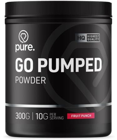 Pure Go Pumped Powder Fruit Punch 300g preworkout vitamine C en vitamine B12 - Buy Online on GoSupps.com