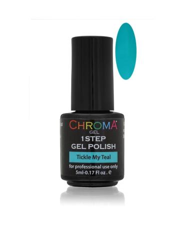 Chroma Gel 1 Step Gel Polish 5ml | Tickle My Teal | UV & LED Gel Nail Polish