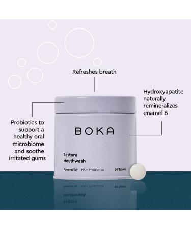 Boka Travel Size Mouthwash Tablets - Hydroxyapatite Formula - 90 Pack - Buy Online on GoSupps.com