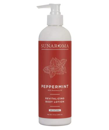 SUNAROMA Lotion Peppermint 11.5 Ounce Pump (Revitalizing) (340ml)