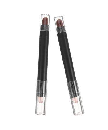 PLAFOPE 2pcs Eyeshadow Makeup Eye Shadow Makeup Eye Makeup Tool Makeup Eyeshadow Eye Makeup Pen Abs Black