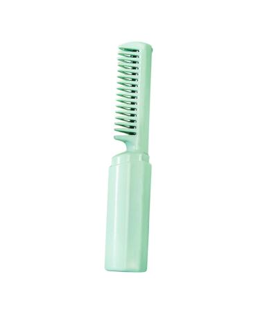 Hair Straightener Brush Electric Hot Comb with 3 Levels Temperature Hair Straightening Iron Hair Styling for Home Women Girls Green