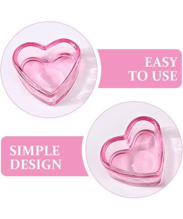 minkissy Nail Dappen Cup Heart Shape Dappen Dish Cups Acrylic Nail Dish Bowl Monomer Dish Glass Decorative Nail Brush Cup Manicure Tool Supply Pink - Buy Online on GoSupps.com