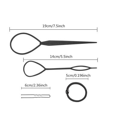 iFlyMars 3PC Hair Donut Bun Makers + 2PC Foam Sponge Shapers + French Twist Clip + Snap Bun Makers + 10 Elastic Bands + 20 Hair Pins (Brown) | Hairstyle Kit - Buy Online on GoSupps.com