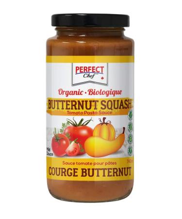 Perfect Chef Organic Butternut Pasta Sauce (6-Pack) 6 x 740ml - Gluten Free No Sugar Added Vegan Made in Canada.