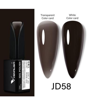 VENALISA 15ml Jelly Translucent Black Gel Nail Polish - Soak Off UV LED for DIY Nail Art - Buy Online on GoSupps.com