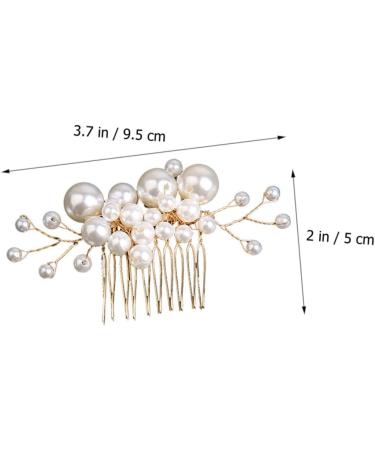 Healeved Pearl Comb Wedding Bridal Headpiece Wedding Hair Accessories for Brides Pearl Hair Accessories Bridal Hair Comb Bride Hair Accessories Bride Headpieces for Wedding Gold Hair Alloy - Buy Online on GoSupps.com
