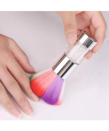 Colorful Acrylic Nail Brush Cleaner - Dust Removal Tool for Nail Art - Silver Makeup Brush - Buy Online on GoSupps.com