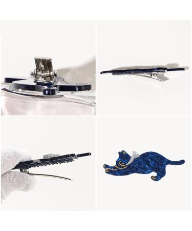 Yusier 4 Pack Acrylic Cute Cat Hair Clips for Women and Girls - Duckbill, Shark, Starry Sky Patterns - Hair Decoration Set - Buy Online on GoSupps.com