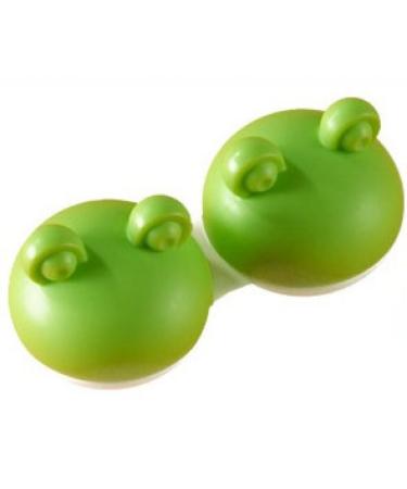 Contact lens case in frog design "frog" in different colors (yellow orange turquoise pink green) - Q-case (green)