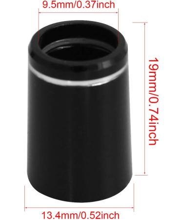 Golf Ferrule 10PCS 9.5x19x13.4mm Black Tapered Ferrules with Silver Ring - Universal Irons Shaft - Buy Online on GoSupps.com