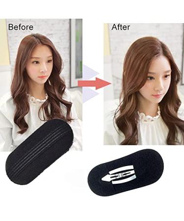 Buy 2PCS Hair Pillow & Invisible Fluffy Hair Clips | Perfect Puff Hair Accessories for Women & Girls - Black - Buy Online on GoSupps.com
