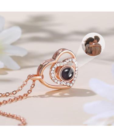 Personalized Photo Projection Heart Pet Pad Print Unique Gifts for Women & Girls | Custom Halen Chain Reminder - Buy Online on GoSupps.com